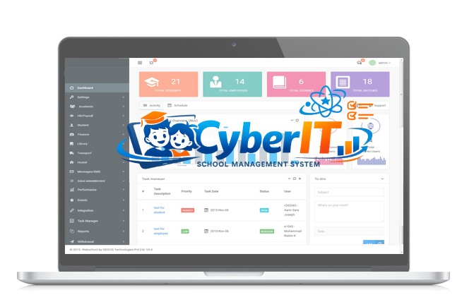 School management dashboard